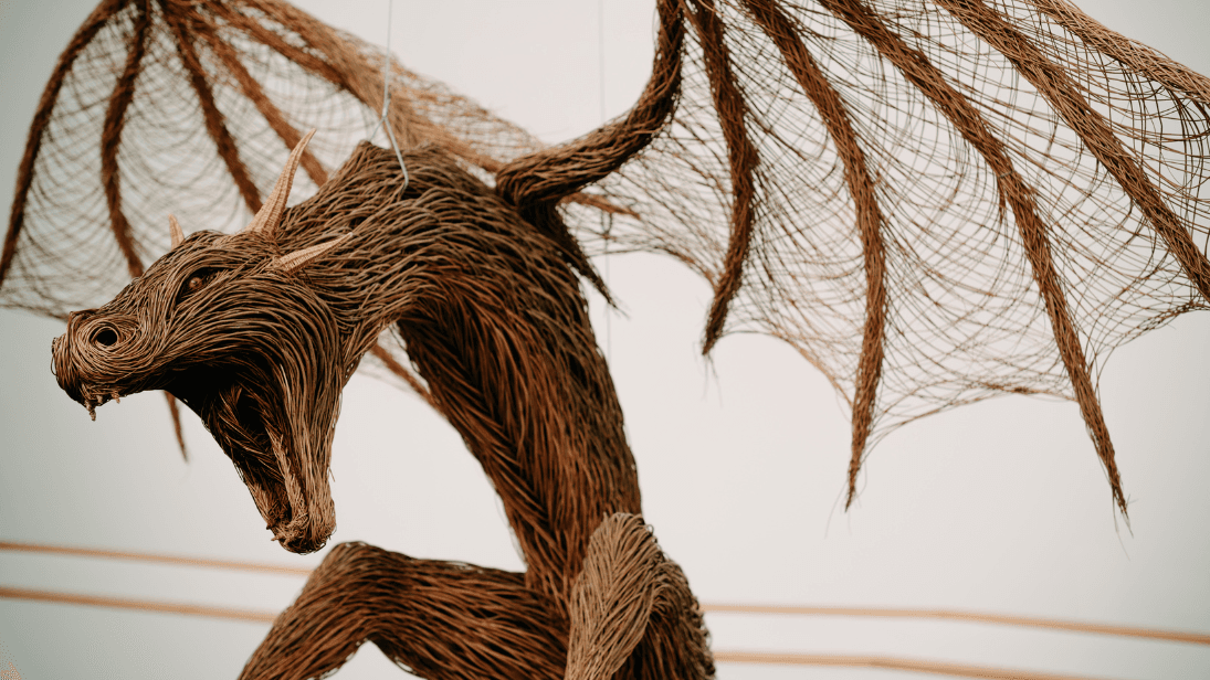 a thatched dragon in ulster museum