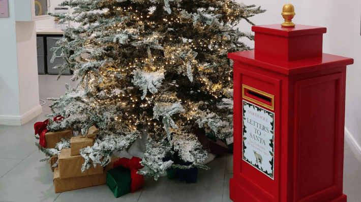 Santa post box at Ulster Museum