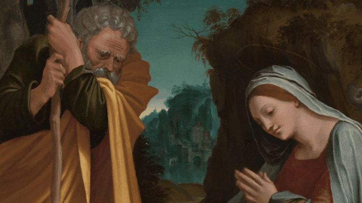 Peruzzi painting of The Nativity scene