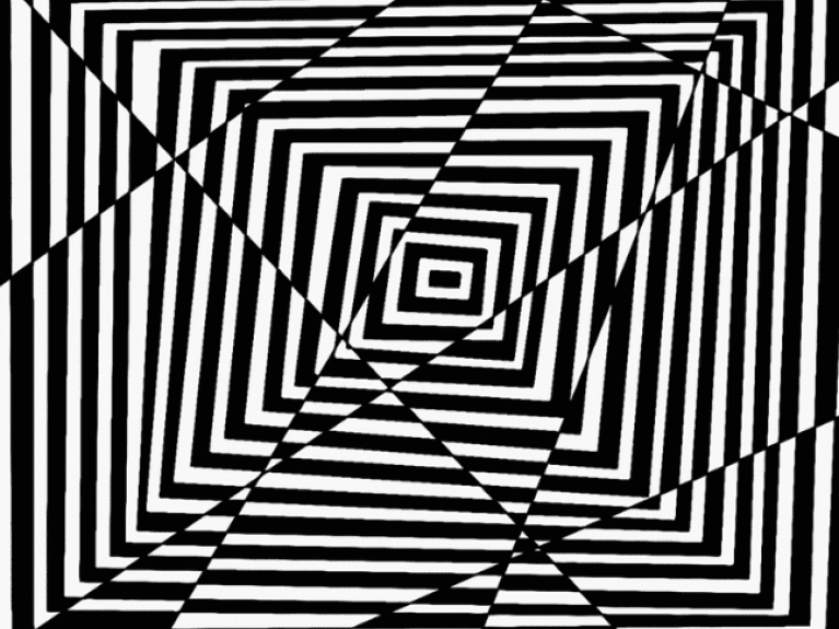 an image of a black and white optical illusion